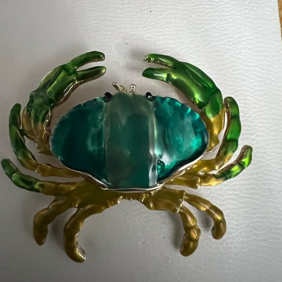Colorful Crab pendant / brooch - Picture 1 of 4